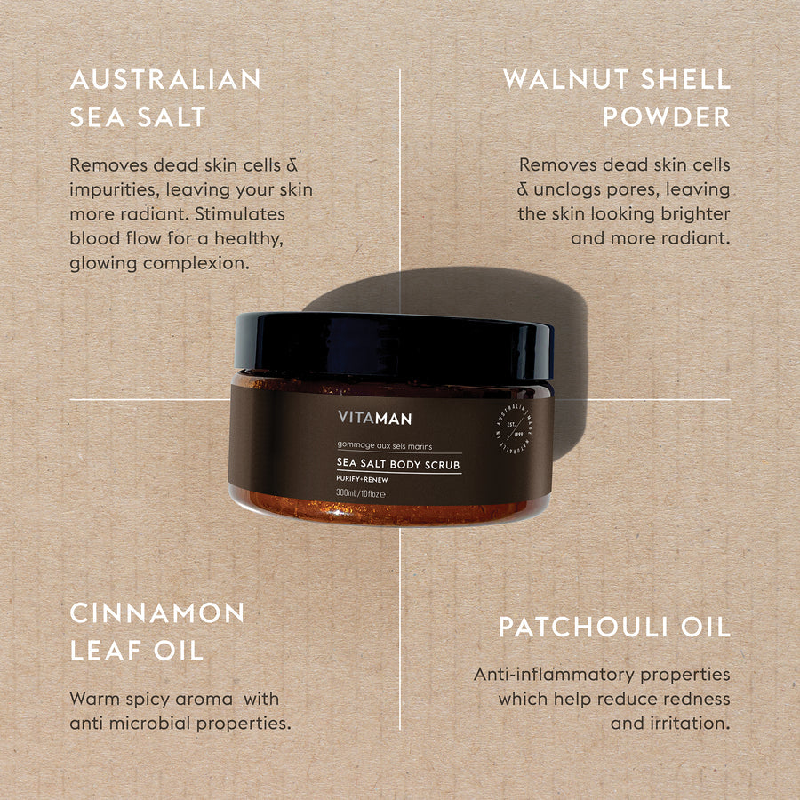 VITAMAN Sea Salt Body Scrub 300g - Exquisite Laser Clinic 