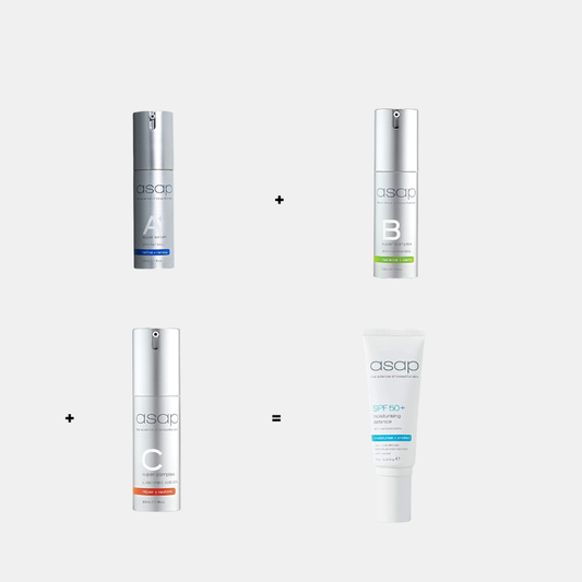 ASAP Skincare Skincare ASAP Super A+B+C Serums = FREE Daily Moisturising Defence SPF50