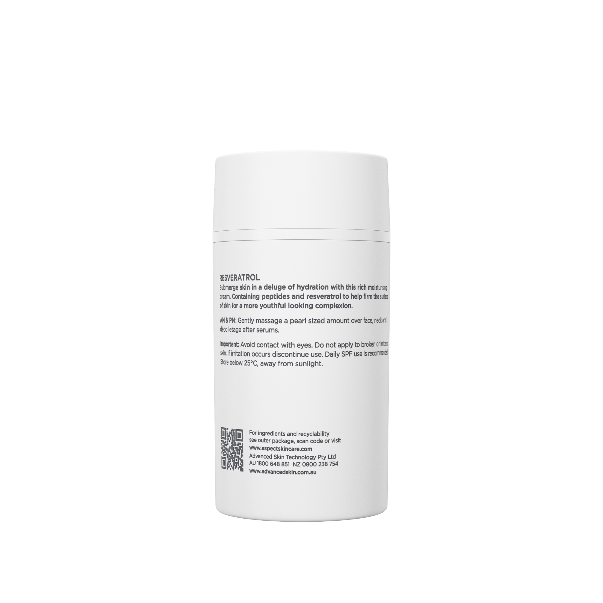 Aspect Dr moisturiser Aspect Dr Resveratrol Moisturiser