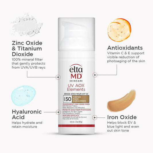 Elta MD sunscreen EltaMD UV AOX Elements Tinted SPF 50
