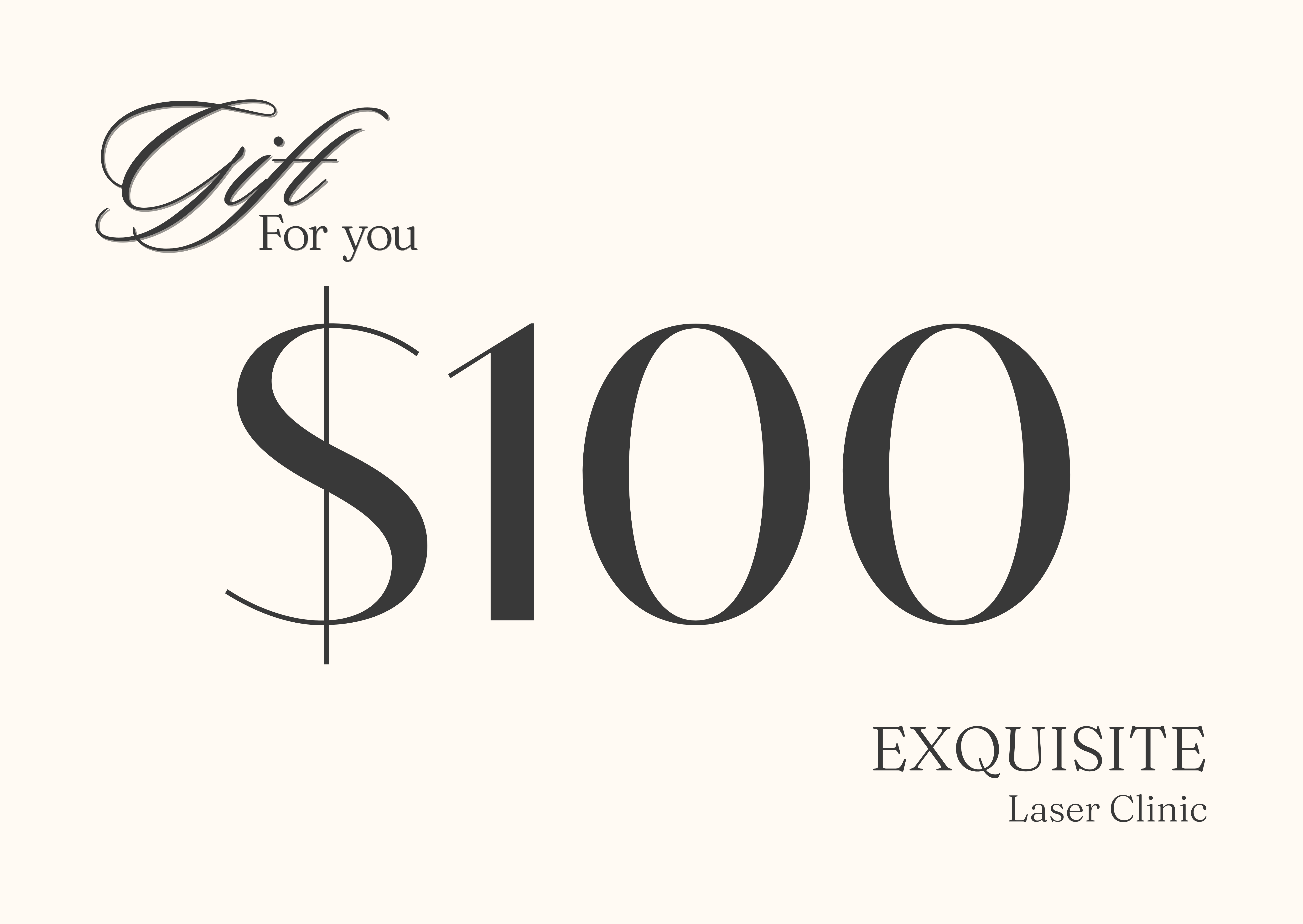 Exquisite Laser Clinic Gift Card $100.00 Gift Card