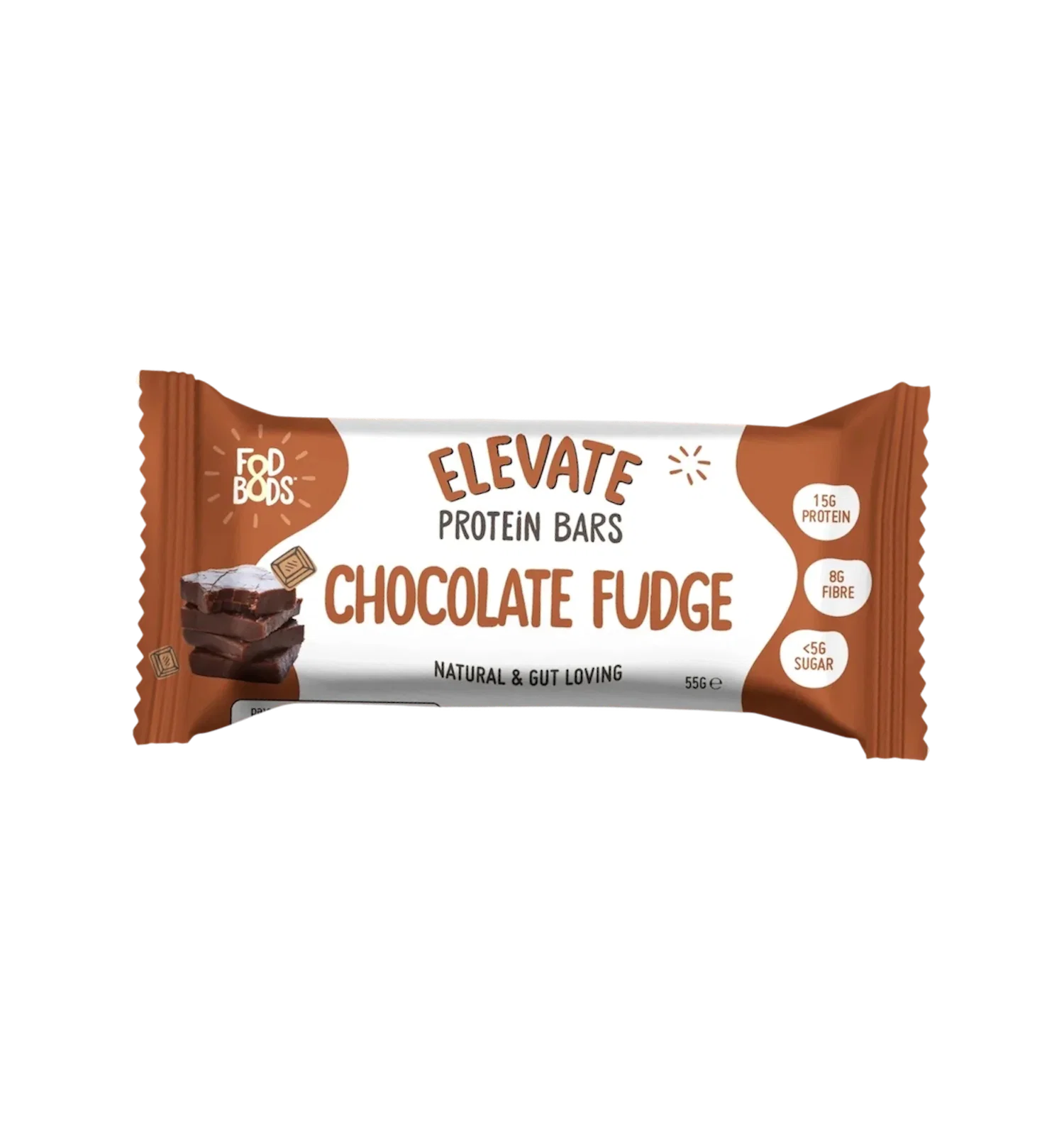 FOD BODS Bars Chocolate Fudge ELEVATE Protein Bars 55g