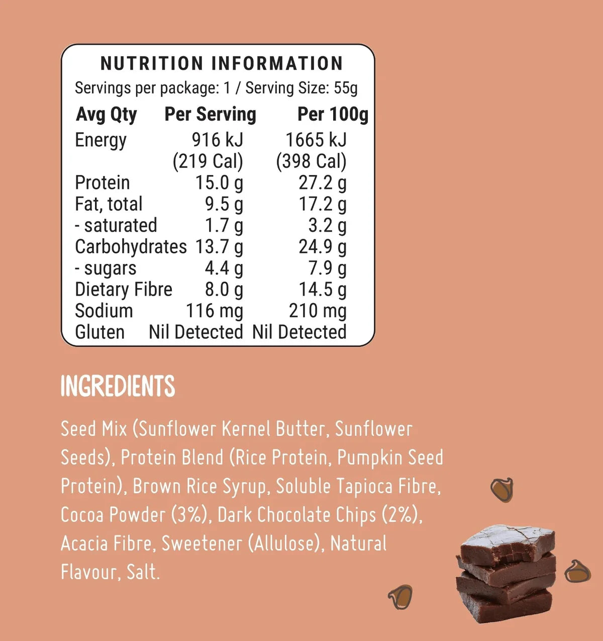 FOD BODS Bars Chocolate Fudge ELEVATE Protein Bars 55g