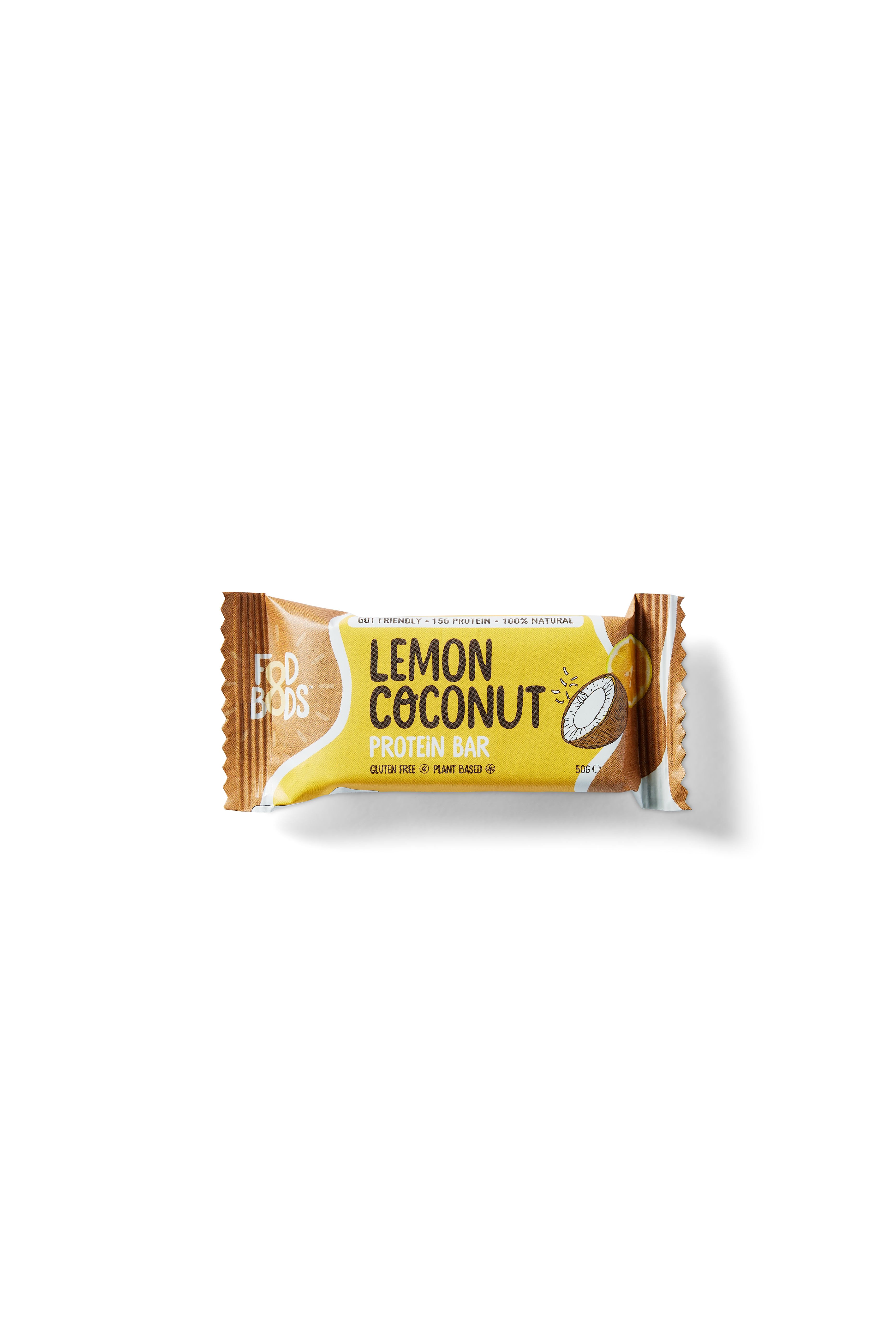 FOD BODS Bars 1 Bar FODBODS Low FODMAP Lemon Coconut  50g