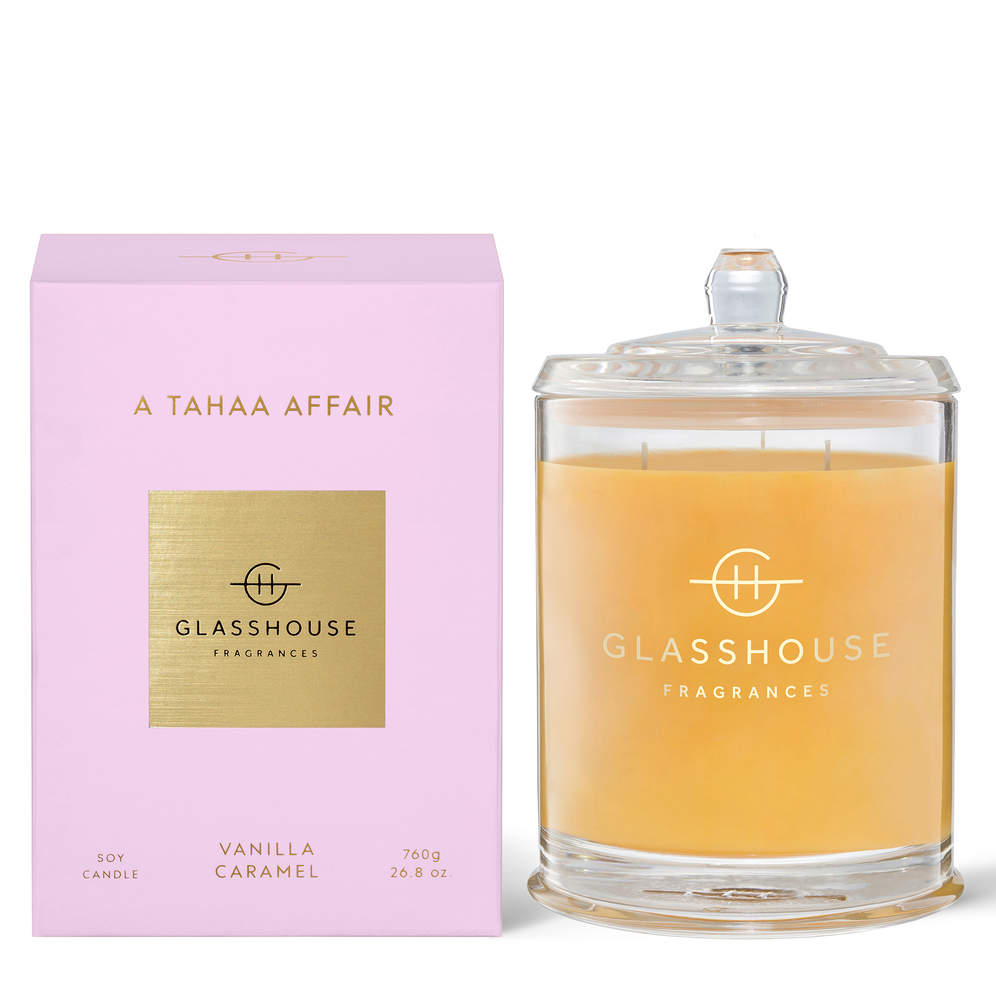 Glasshouse Fragrance Candle 760g **Pre Order** Glasshouse Candle A Tahaa Affair (Vanilla & Caramel)