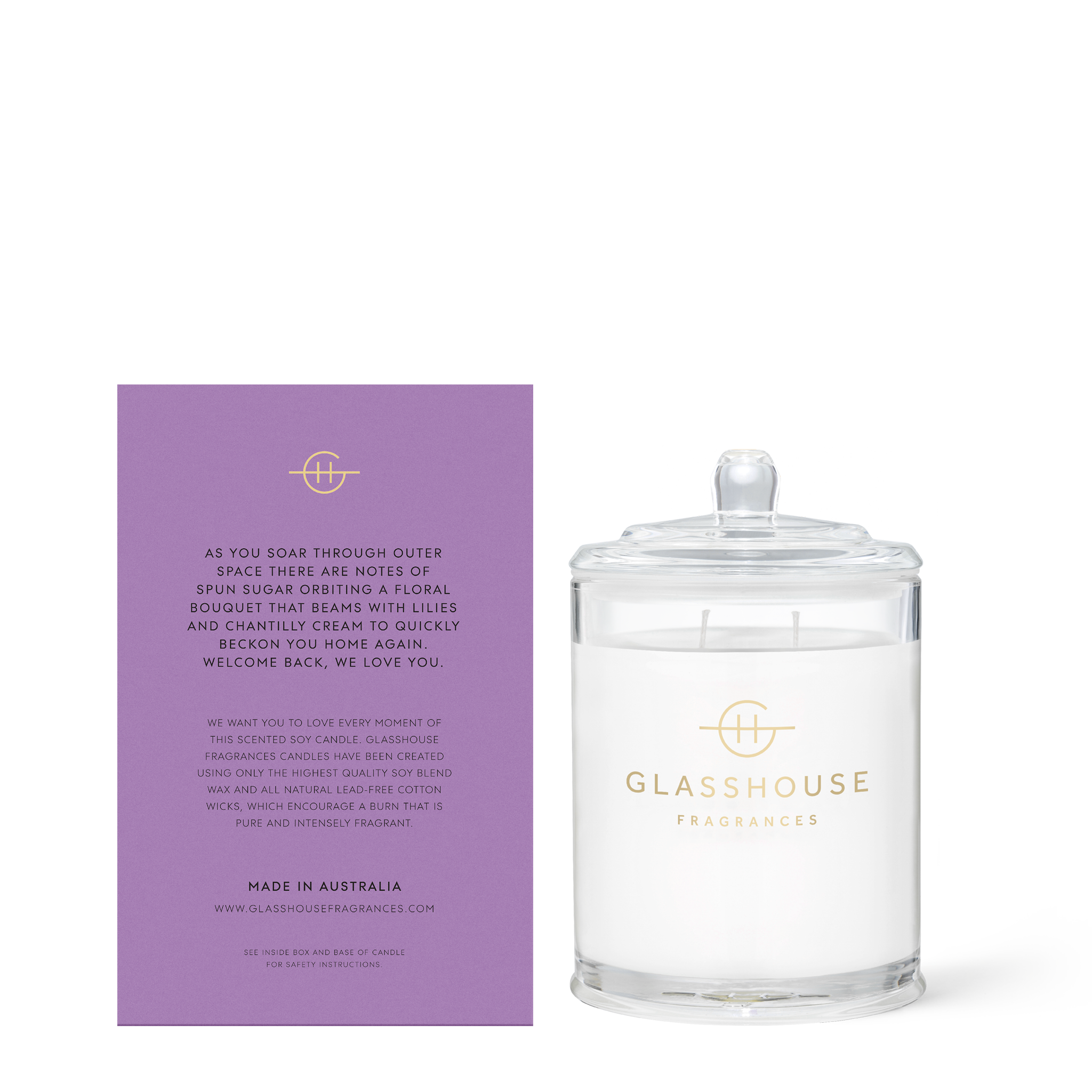 Glasshouse Fragrance Candle Glasshouse Candle Moon and Back 380g