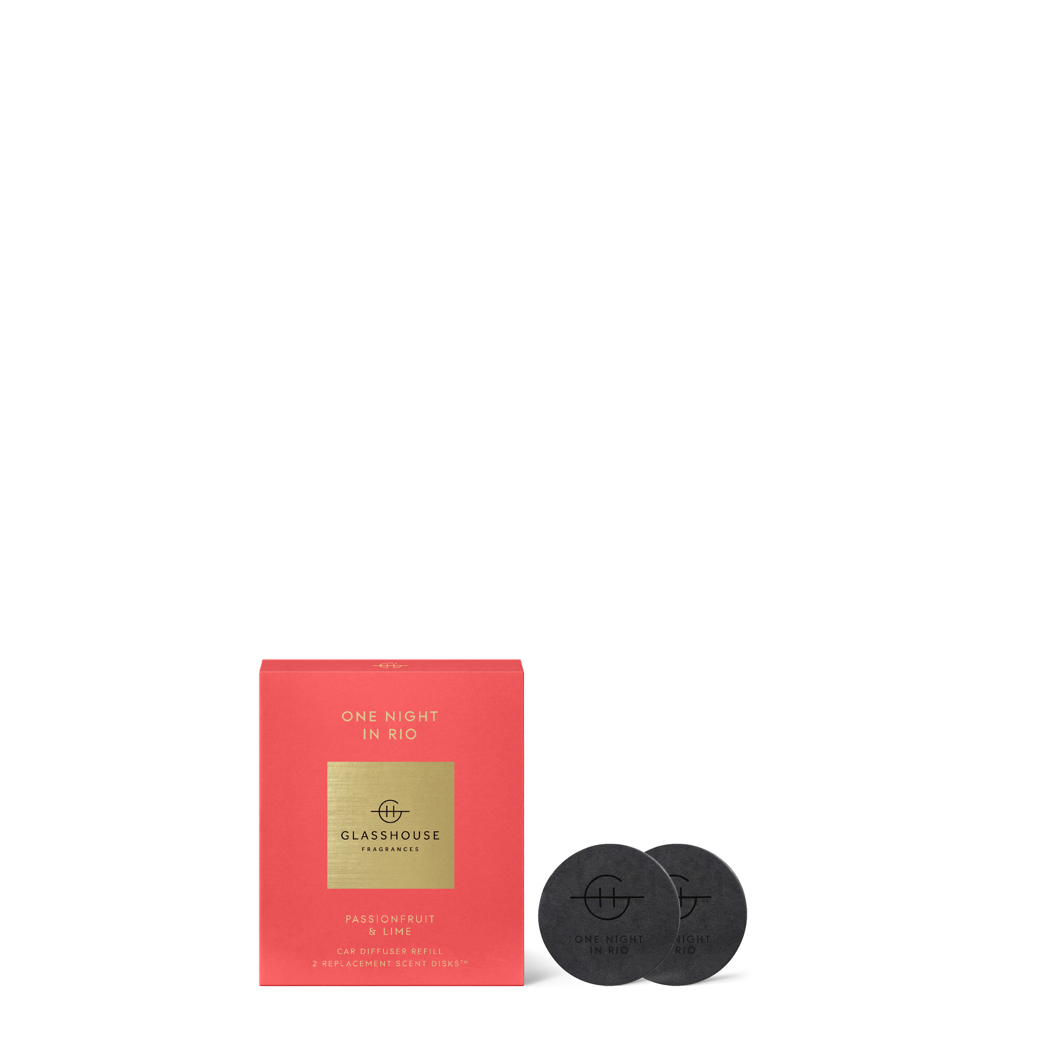 Glasshouse Fragrance Fragrance accessories One Night in Rio (2 Disks last ones) Glasshouse Car Diffuser Replacement Scent Disks