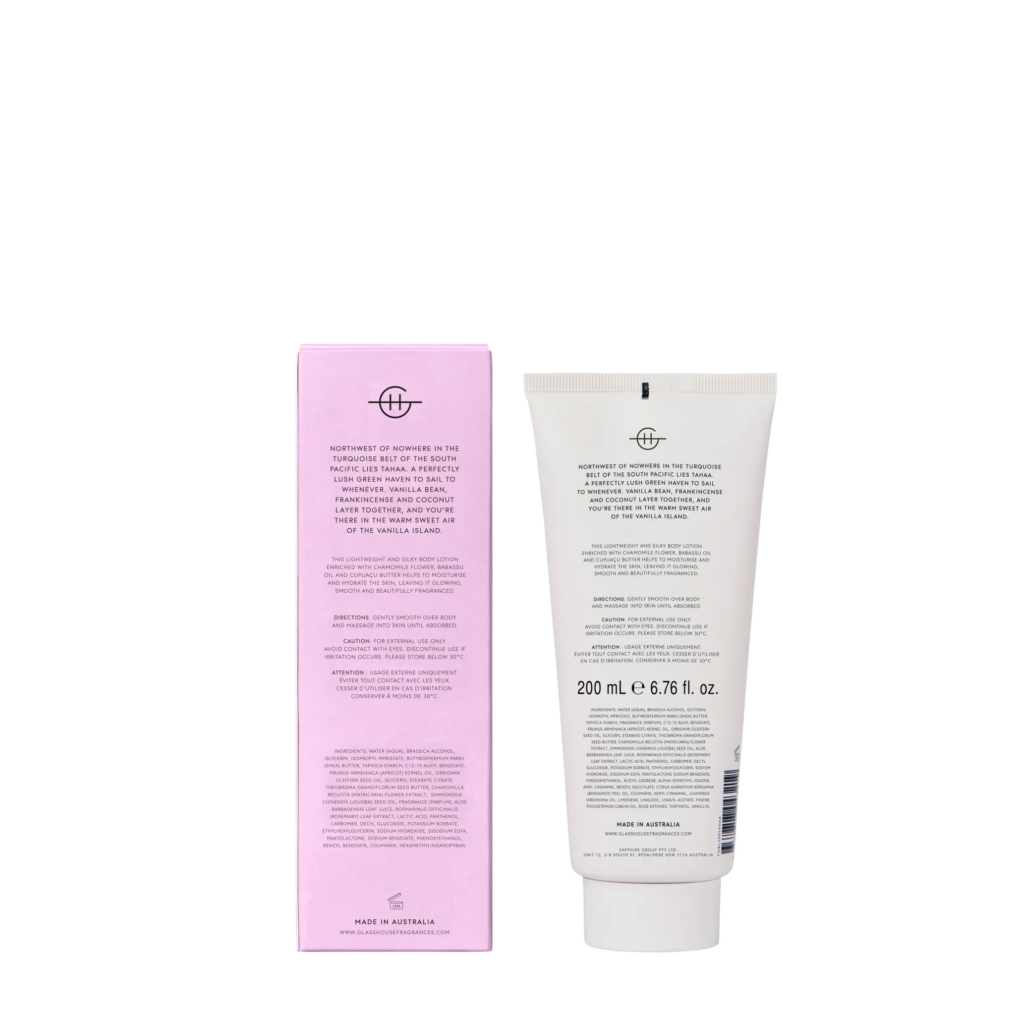 Glasshouse Fragrance glasshouse Glasshouse A Tahaa Affair Body Lotion 200mL