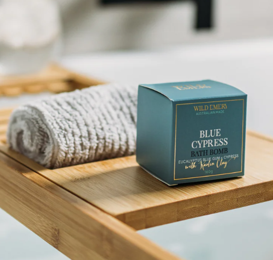 HA Naturally bath bomb Blue Cypress Wild Emery Bath Bomb