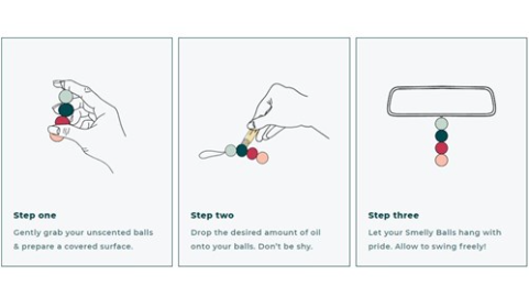 HA Naturally car diffuser Smelly Balls Car Air Freshener - Serene Set