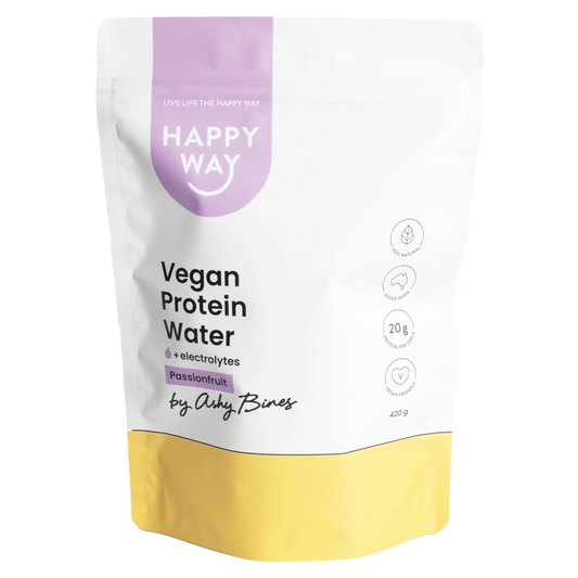 Happy Way Drink Ashy Bines Vegan Protein Water Passionfruit 420g
