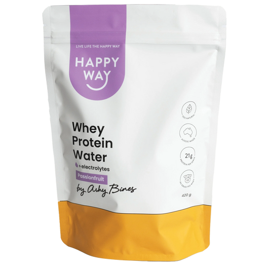 Happy Way Drink Ashy Bines Whey Protein Water Passionfruit 420g