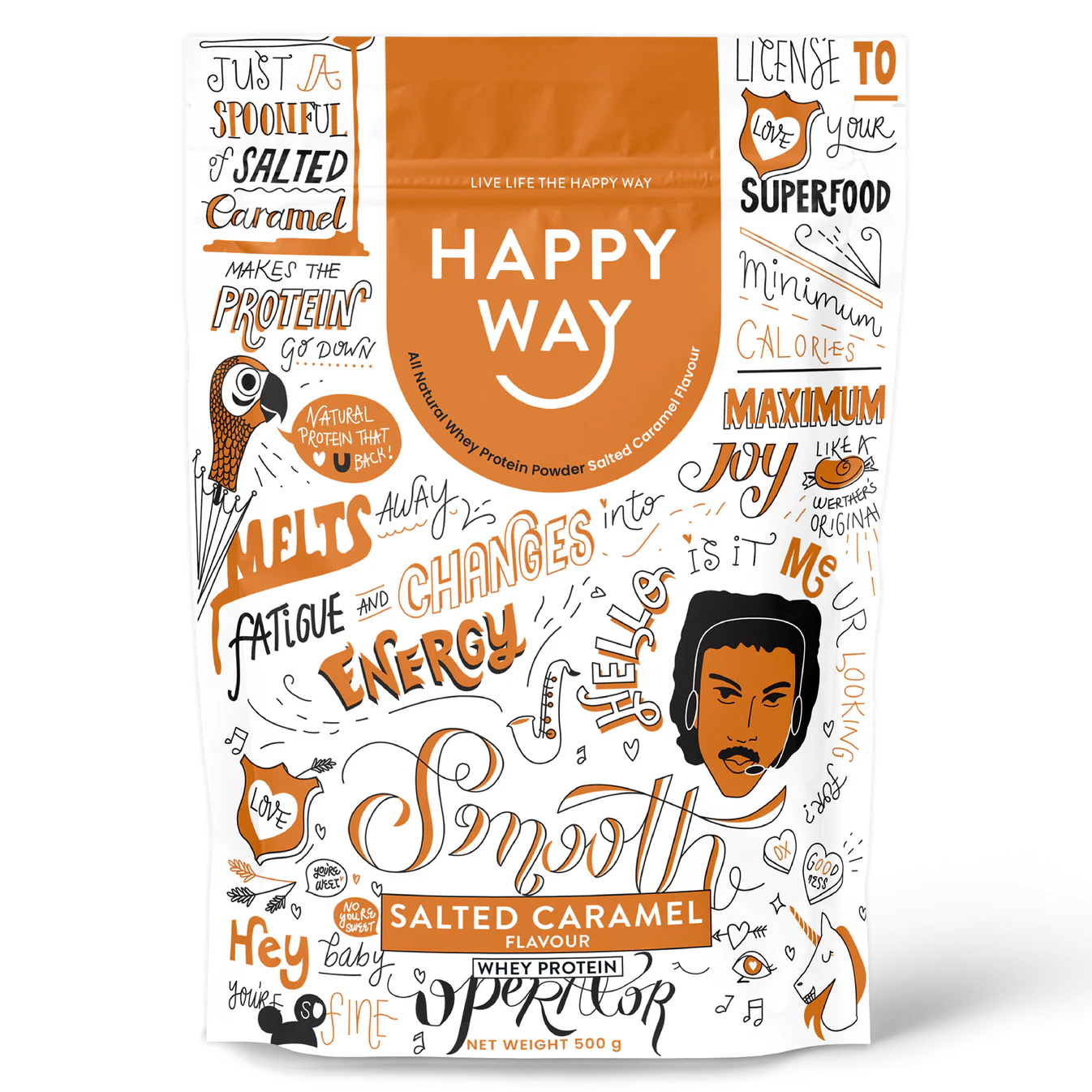 Happy Way Whey Protein Happy Way Whey Protein Powder Salted Caramel 500g