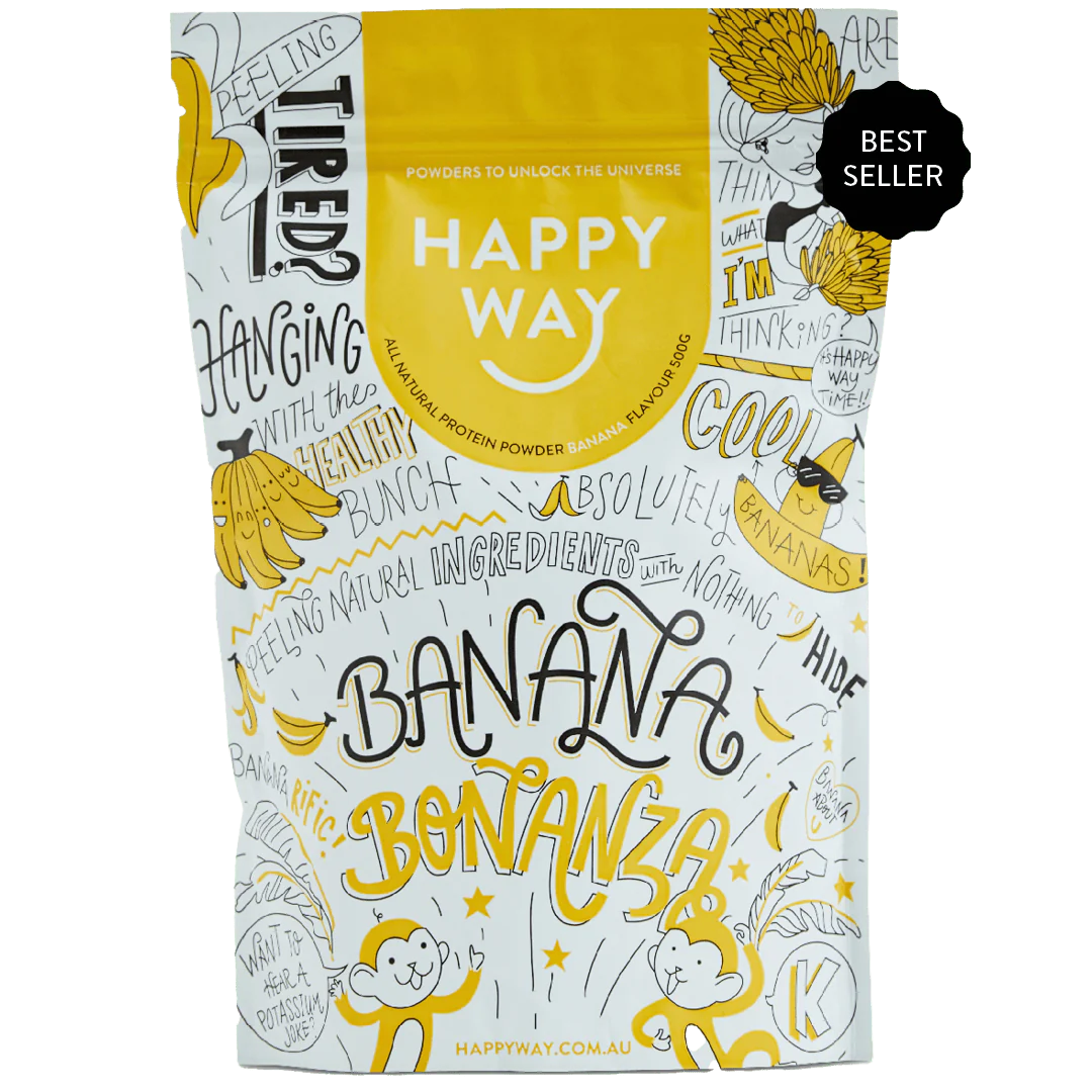 Happy Way Whey Protein Whey Protein Powder Banana 500g