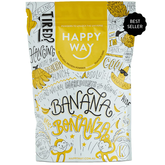 Happy Way Whey Protein Whey Protein Powder Banana 500g
