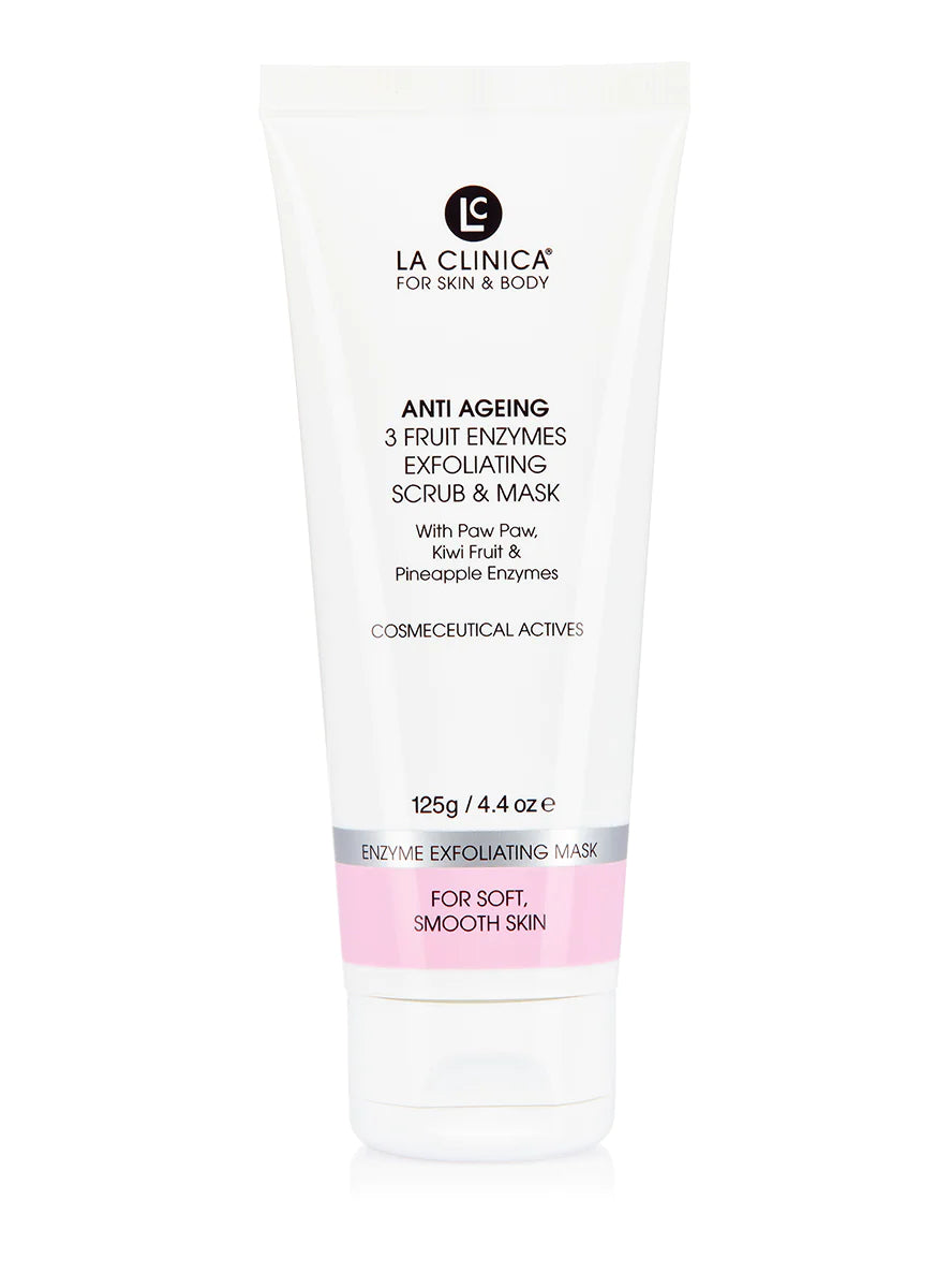 La Clinica face mask LA CLINICA Anti Ageing 3 Fruit Enzyme Exfoliating Scrub & Mask 125g