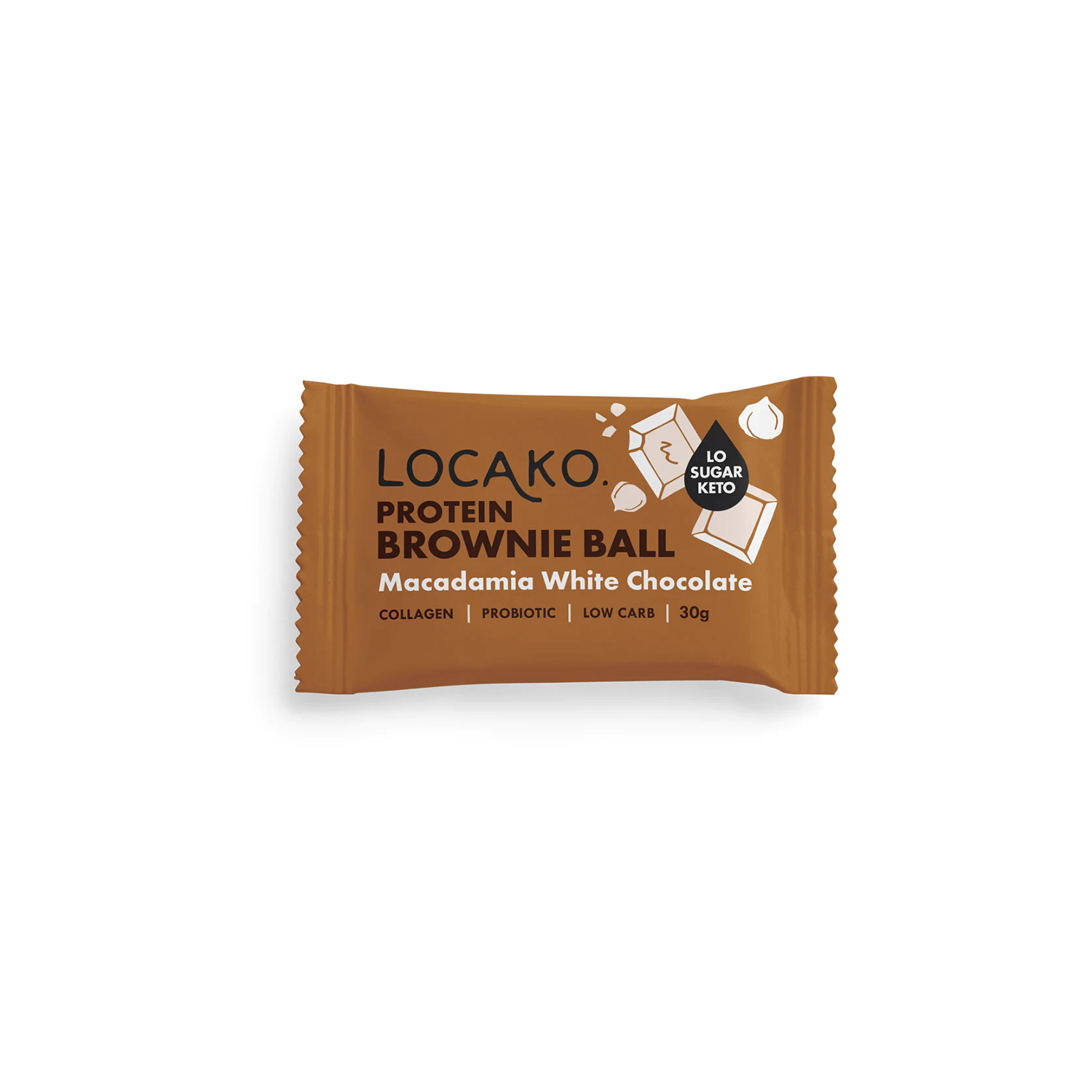 LOCAKO Bars Locako | Brownie Ball Macadamia White Chocolate