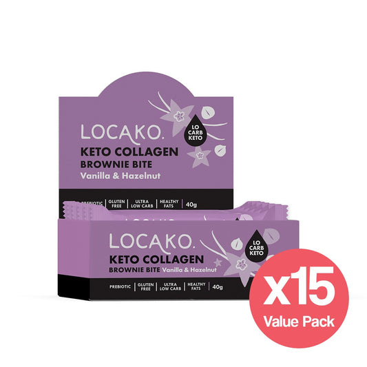 LOCAKO Bars Locako Keto Collagen Brownie Bite - Vanilla Hazelnut (x15)