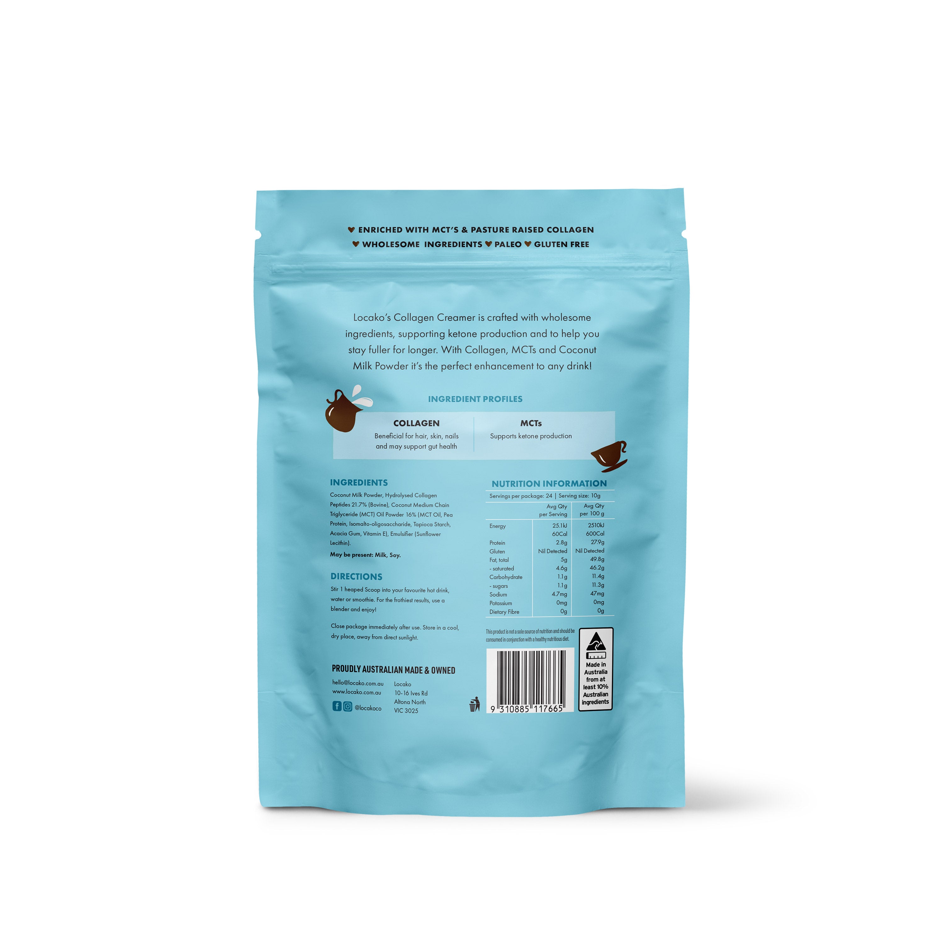 LOCAKO Coffee Creamer Locako Collagen Creamer - Natural