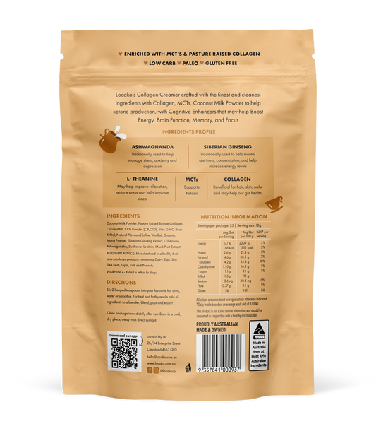 LOCAKO Coffee Creamer Locako Collagen Creamer - Nootropic - Vanilla Toffee