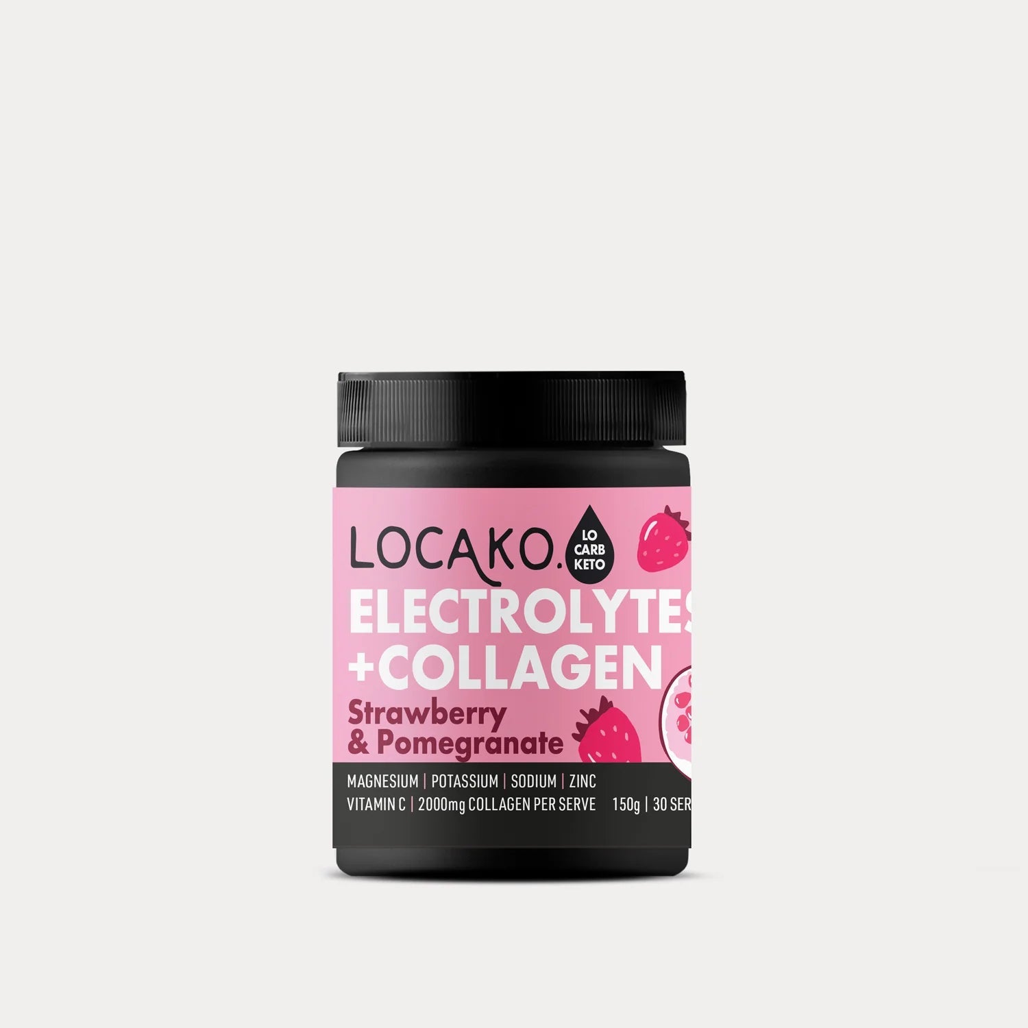 LOCAKO Sports & Energy Drinks Locako Electrolytes + Collagen Strawberry and Pomegranate