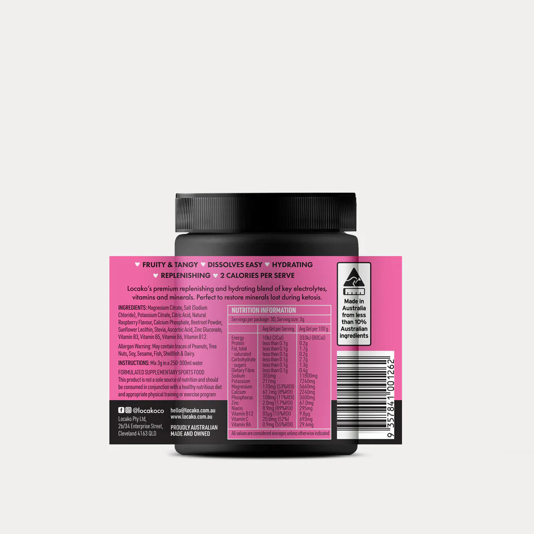LOCAKO Sports & Energy Drinks Locako Keto Electrolytes - Raspberry