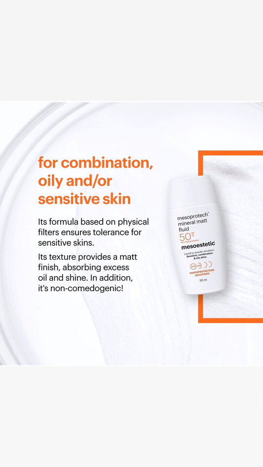 mesoestetic skin care Mesoestetics Mineral Fluid SPF50+