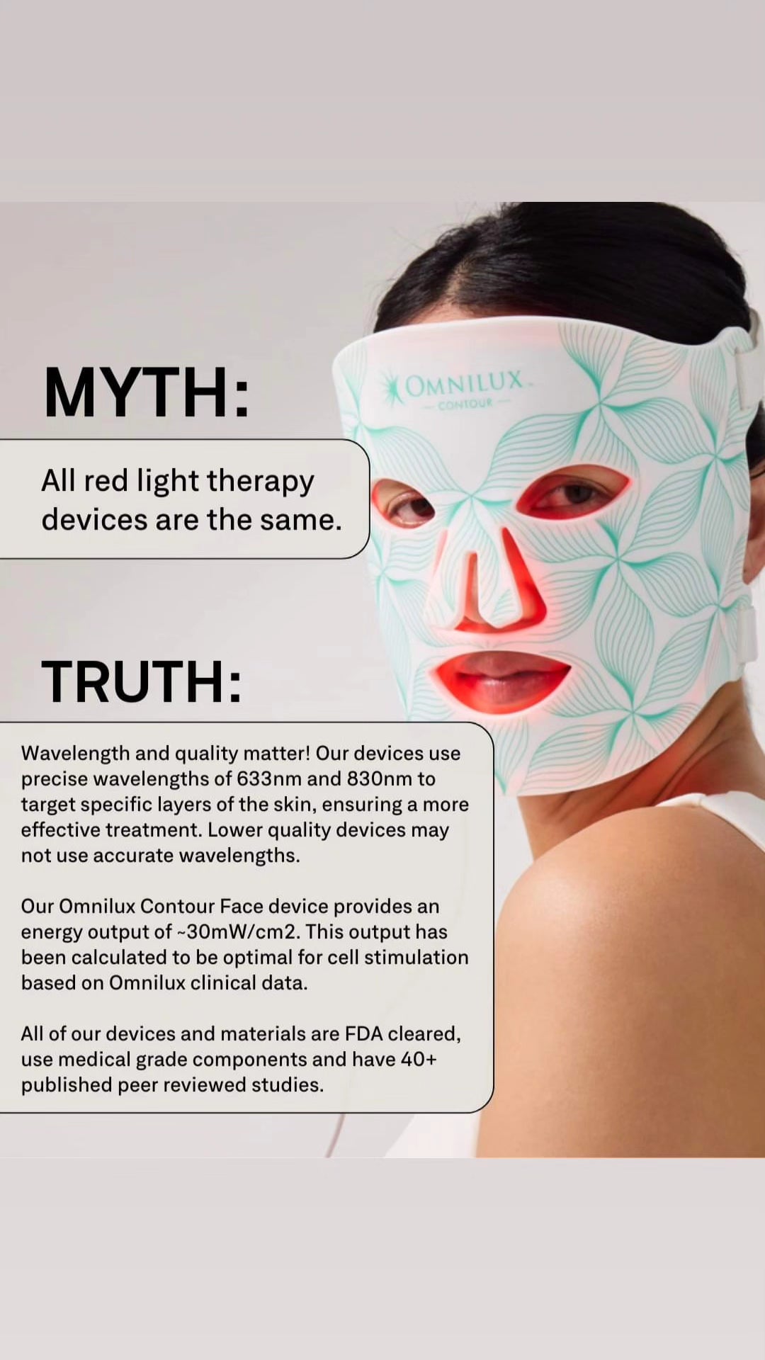 omnilux skin care Omnilux Contour Face LED Home Treatment Mask **Pre Order**
