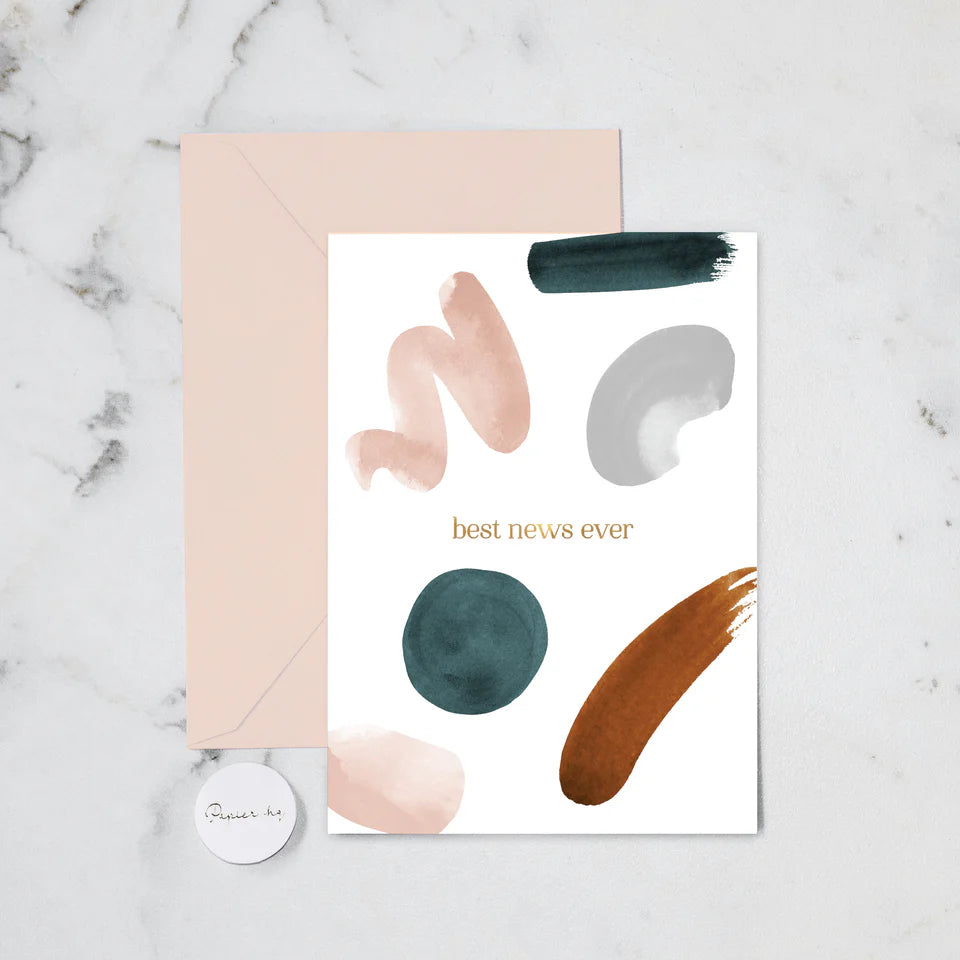 Papier HQ greeting card Greeting Card Best News Ever
