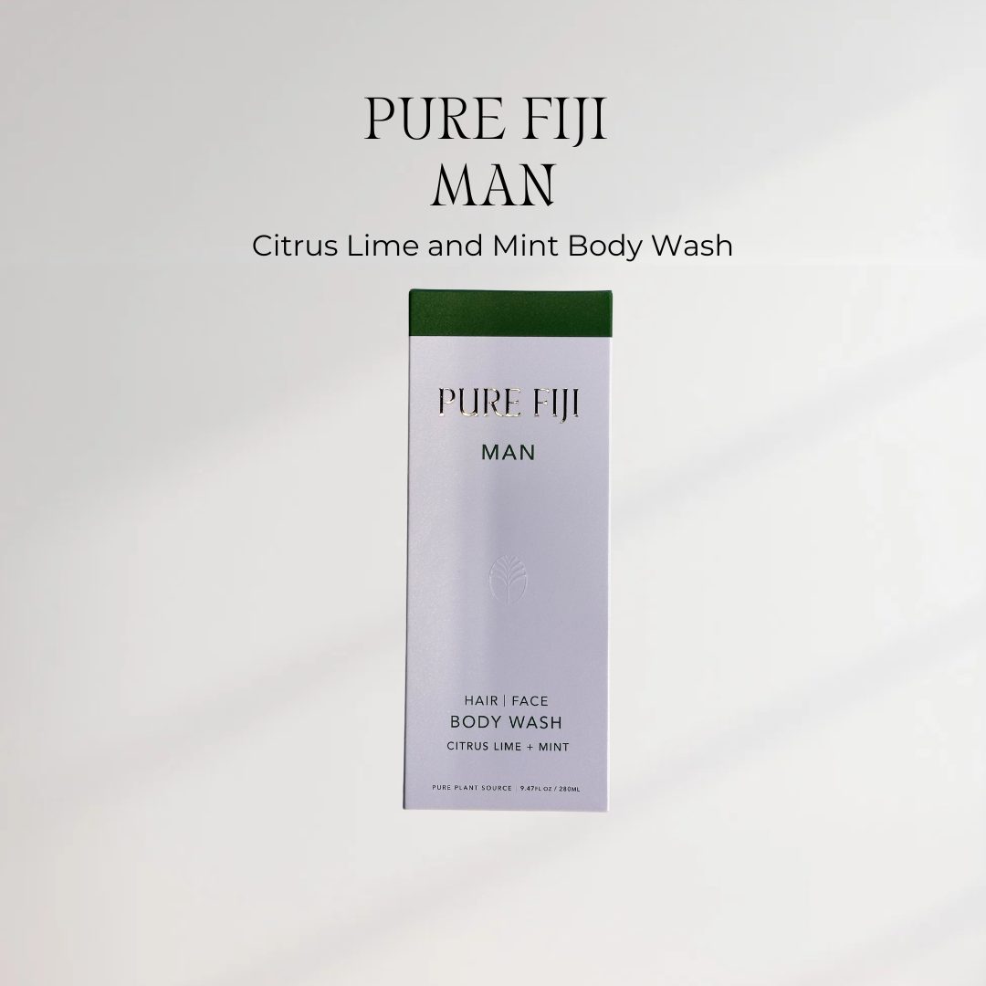 Pure Fiji body wash Pure Fiji MAN Hair, Face and Body Wash 280ml Citrus Lime and Mint **Pre Order**
