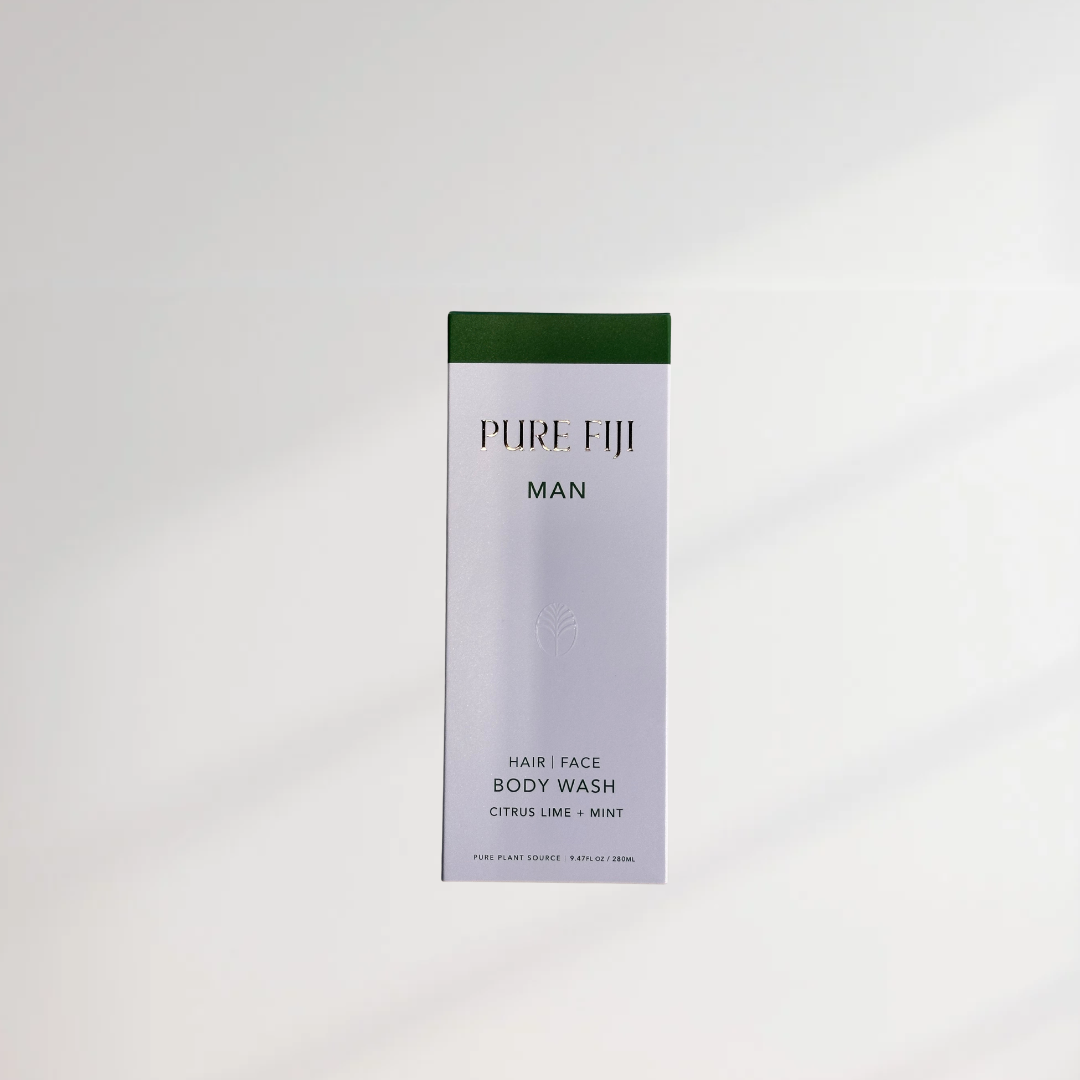 Pure Fiji body wash Pure Fiji MAN Hair, Face and Body Wash 280ml Citrus Lime and Mint **Pre Order**