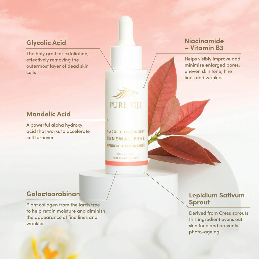 Pure Fiji Skin Care Pure Fiji Glycolic Overnight Renewal Peel