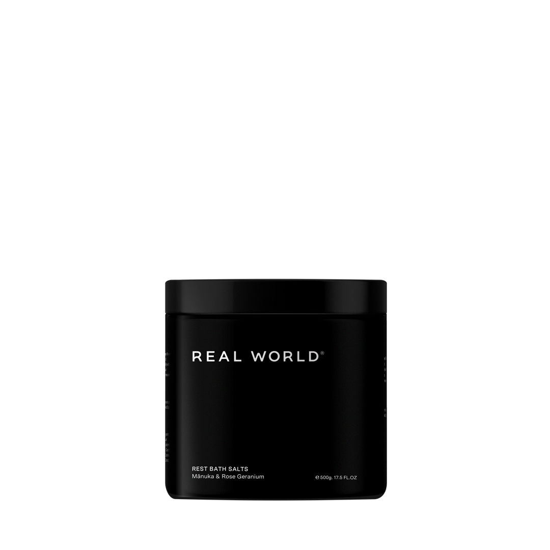 Real World Bath Salts Real World Rest Bath Salts - Mānuka & Rose Geranium 500g