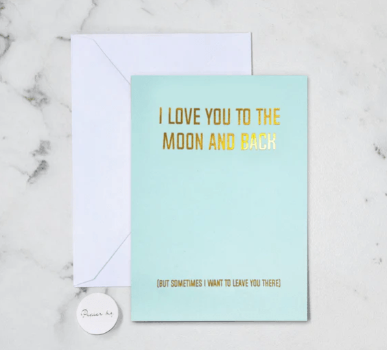 Greeting Card Love you to the moon and back - Exquisite Laser Clinic