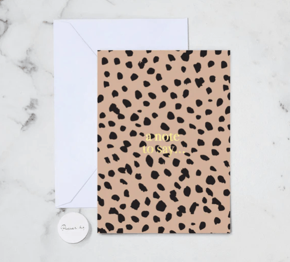 Papier HQ greeting card Greeting Card A Note to Say (Gold)