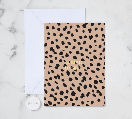 Papier HQ greeting card Greeting Card A Note to Say (Gold)